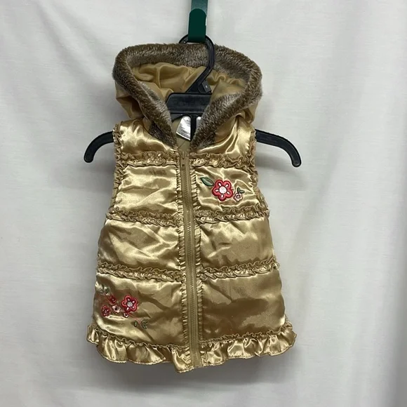 Little Lass Girl’s Hooded Vest Size 18 months - Picture 2 of 5